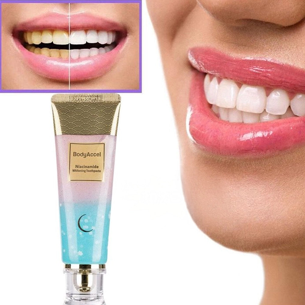 BodyAccel Niacinamide Whitening Toothpaste – Stain & Enamel Care, Fresh Mint