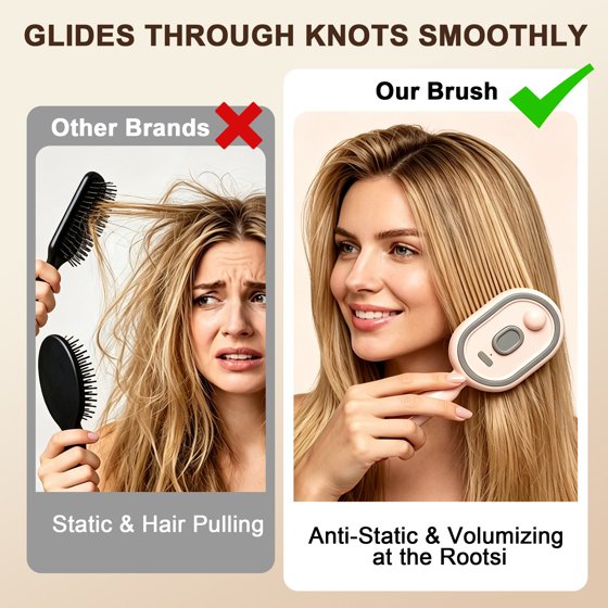 Steam Brush | Rechargeable Detangling Tool with Oil