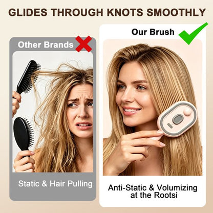 Steam Brush | Rechargeable Detangling Tool with Oil