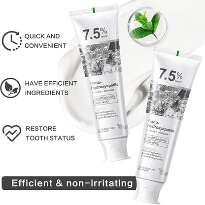 7.5% Nano Hydroxyapatite Fluoride Toothpaste for Teeth Whitening